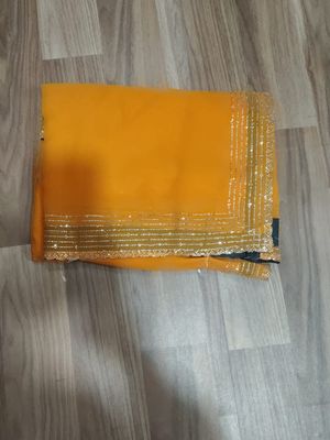 Georgette Cut Dana Work Saree
